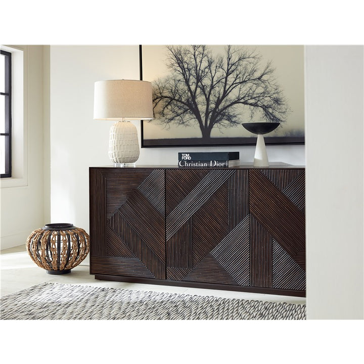 Retreat - Entertainment Credenza - Dark Brown