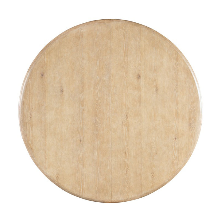 Retreat - Pole Rattan Round Dining Table With 1-20" Leaf - Beige