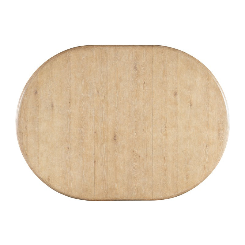 Retreat - Pole Rattan Round Dining Table With 1-20" Leaf - Beige