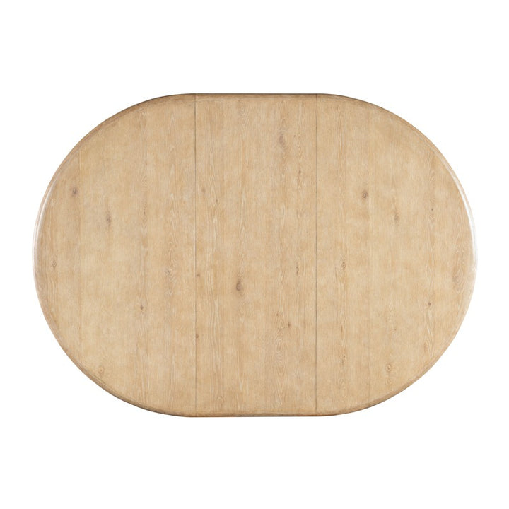 Retreat - Pole Rattan Round Dining Table With 1-20" Leaf - Beige