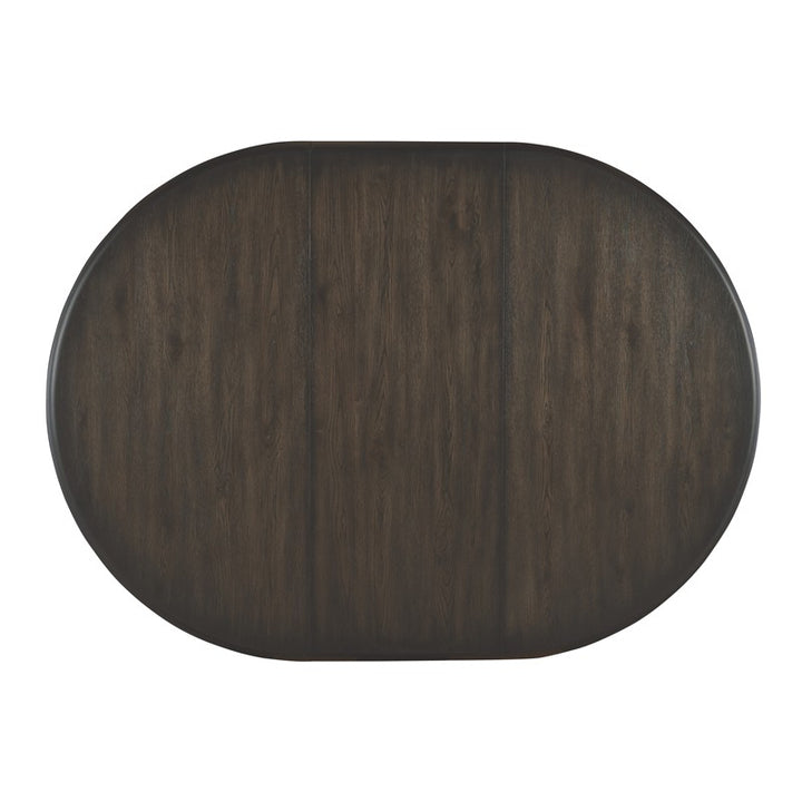 Retreat - Pole Rattan Round Dining Table With 1-20" Leaf - Dark Brown