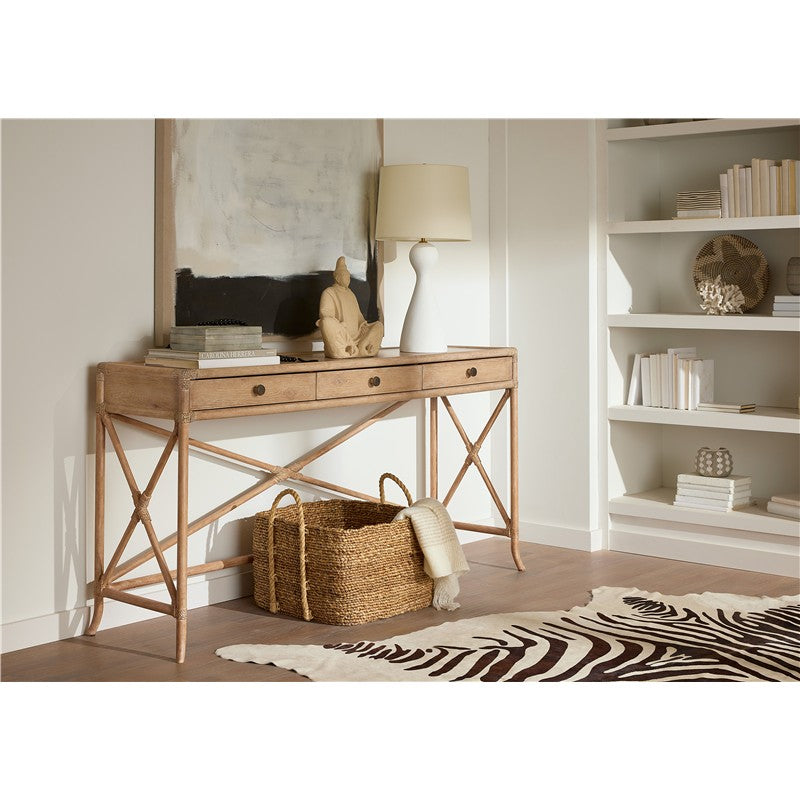 Retreat - Pole Rattan Console - Beige