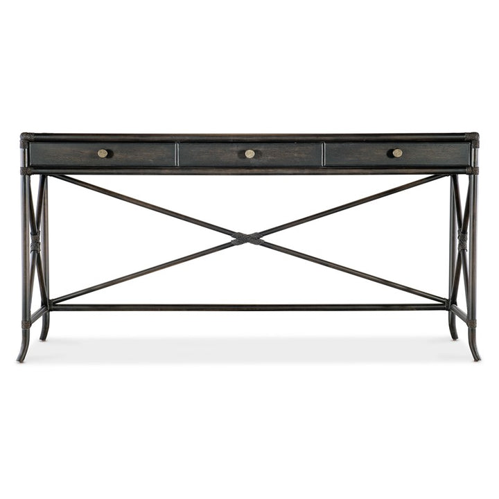 Retreat - Pole Rattan Console - Dark Brown