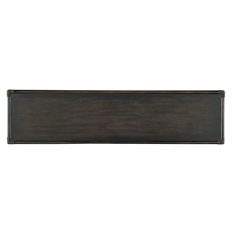 Retreat - Pole Rattan Console - Dark Brown