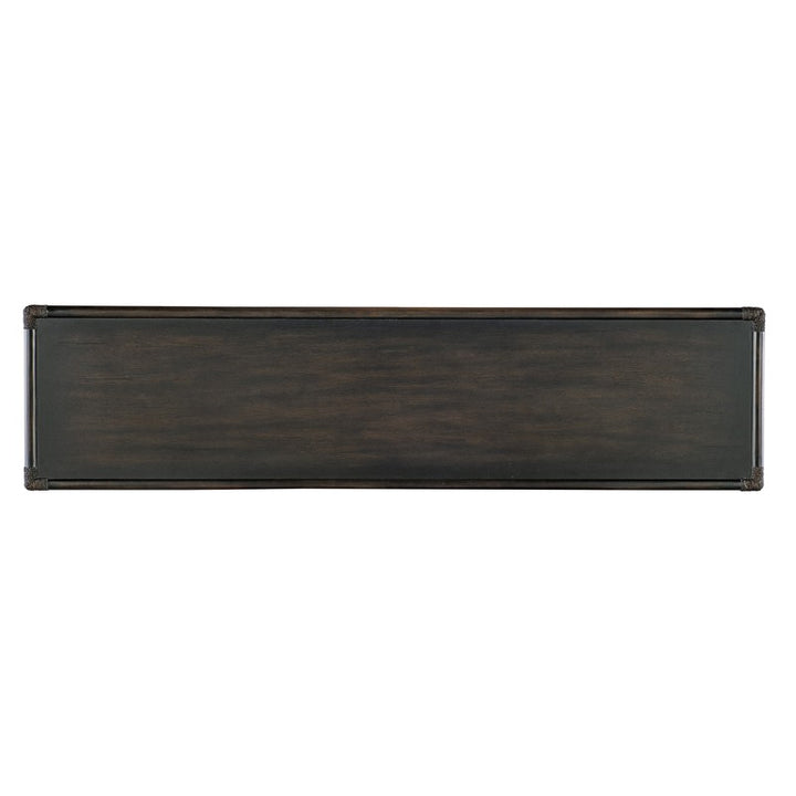 Retreat - Pole Rattan Console - Dark Brown