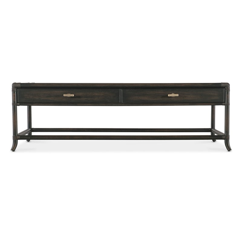 Retreat - Pole Rattan Cocktail Table - Dark Brown