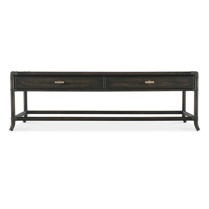 Retreat - Pole Rattan Cocktail Table - Dark Brown