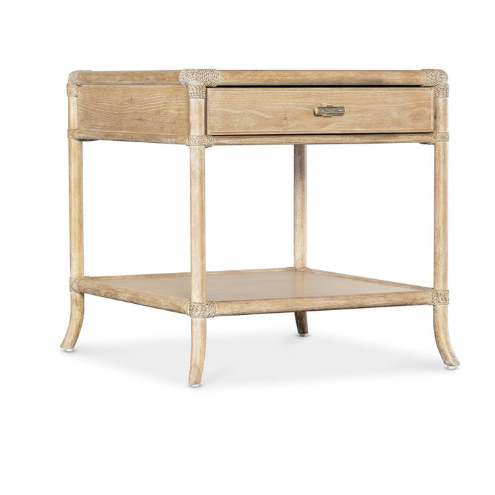 Retreat - Pole Rattan End Table - Beige