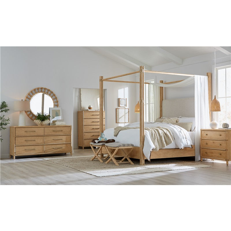 Retreat - Pole Rattan Accent Mirror - Beige