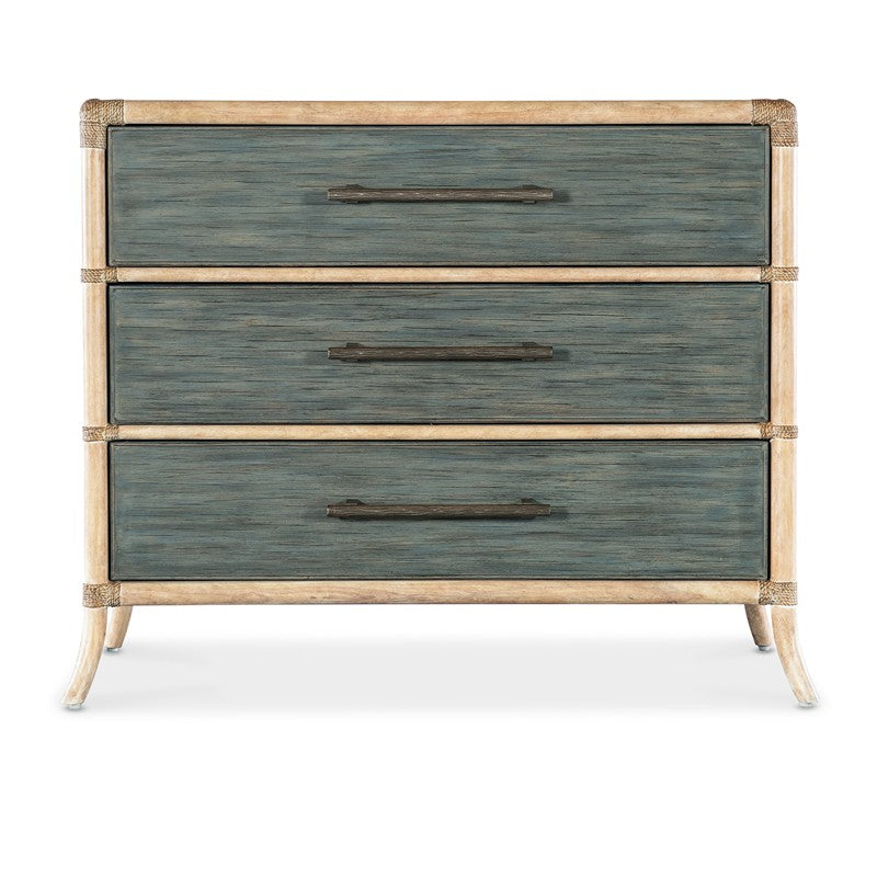 Retreat - Pole Rattan Chest - Blue