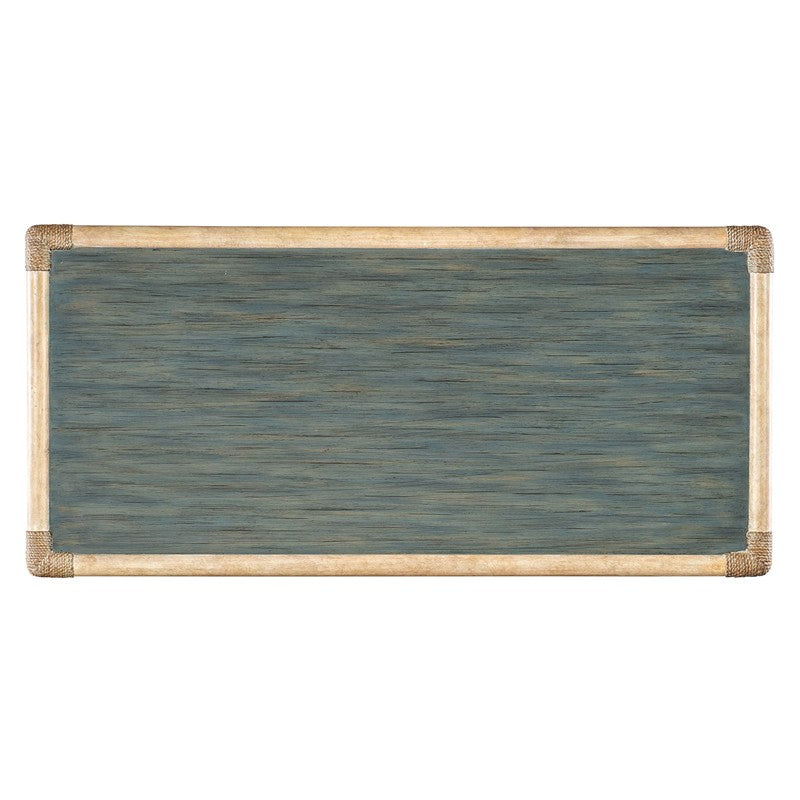 Retreat - Pole Rattan Chest - Blue