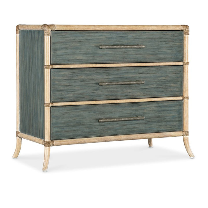 Retreat - Pole Rattan Chest - Blue