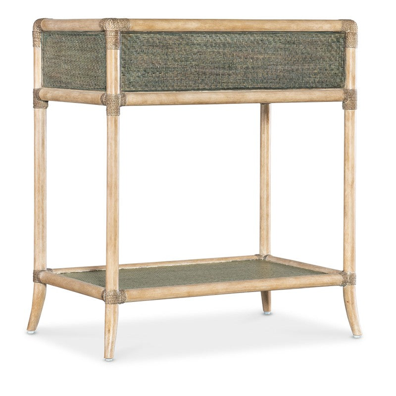 Retreat - Pole Rattan Bedside Table - Green