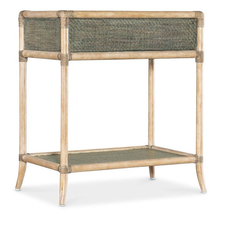 Retreat - Pole Rattan Bedside Table - Green