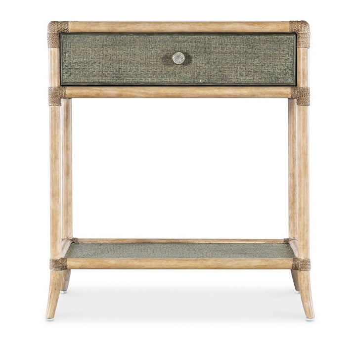 Retreat - Pole Rattan Bedside Table - Green