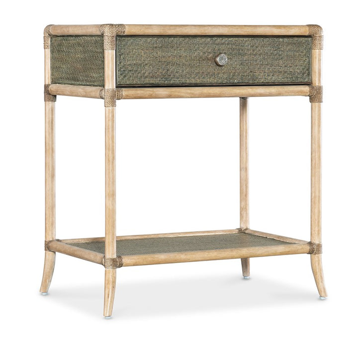 Retreat - Pole Rattan Bedside Table - Green
