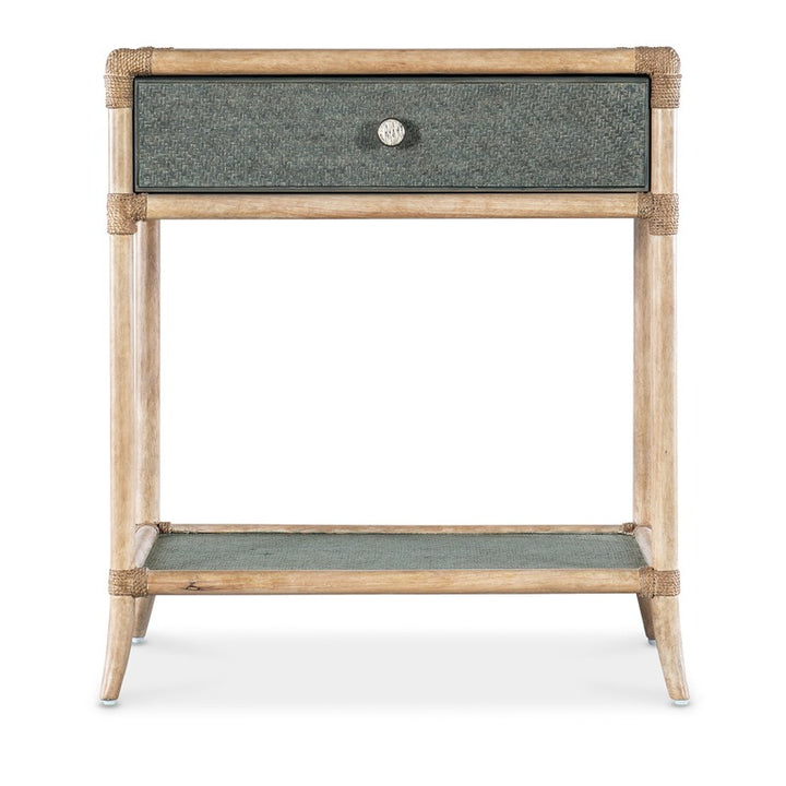 Retreat - Pole Rattan Bedside Table - Blue
