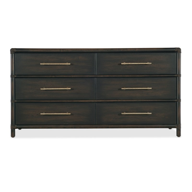 Retreat - Pole Rattan Dresser - Black