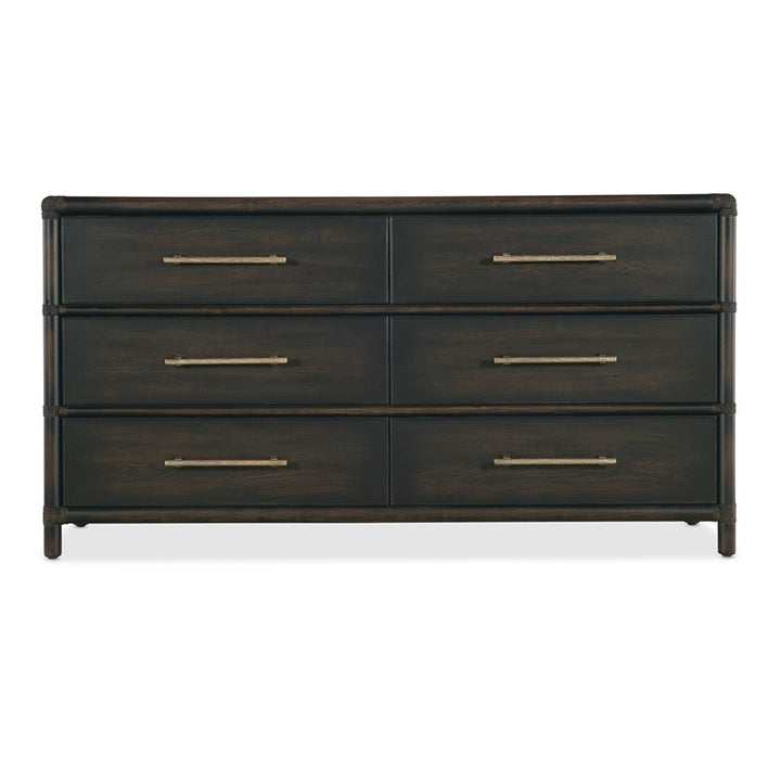 Retreat - Pole Rattan Dresser - Black