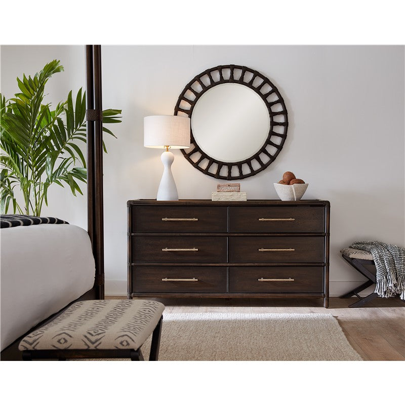 Retreat - Pole Rattan Dresser - Black