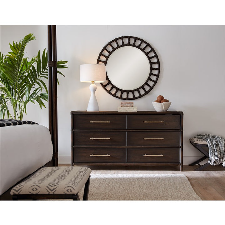 Retreat - Pole Rattan Dresser - Black