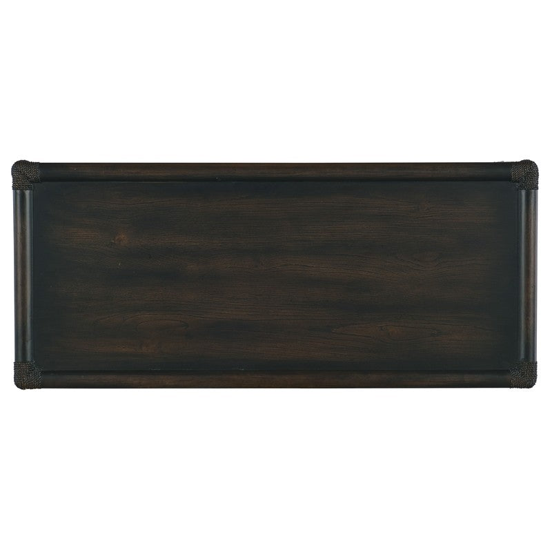 Retreat - Pole Rattan Five-Drawer Chest - Black