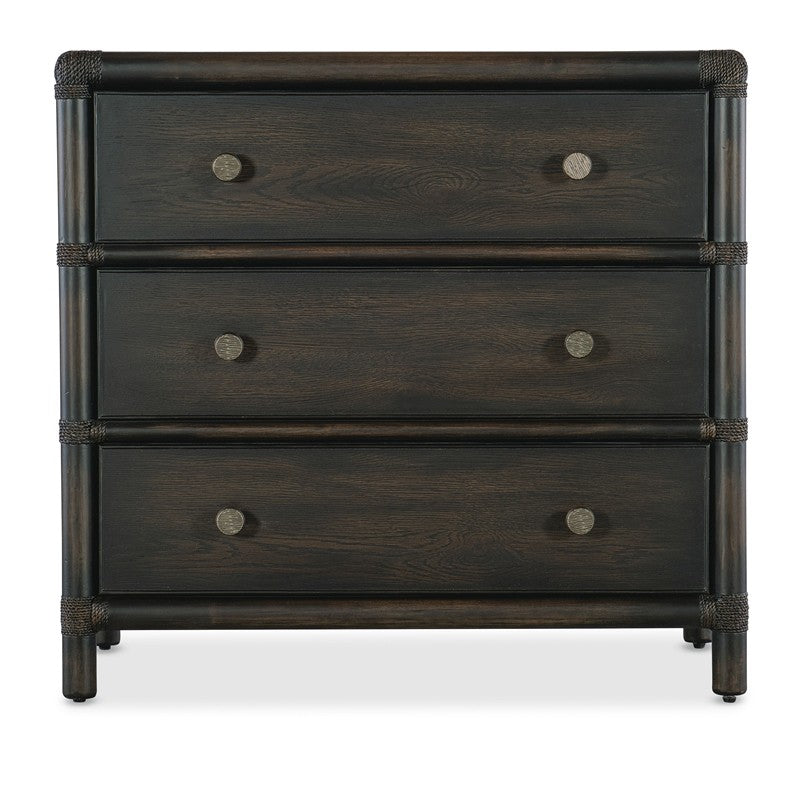 Retreat - Pole Rattan Nightstand - Black