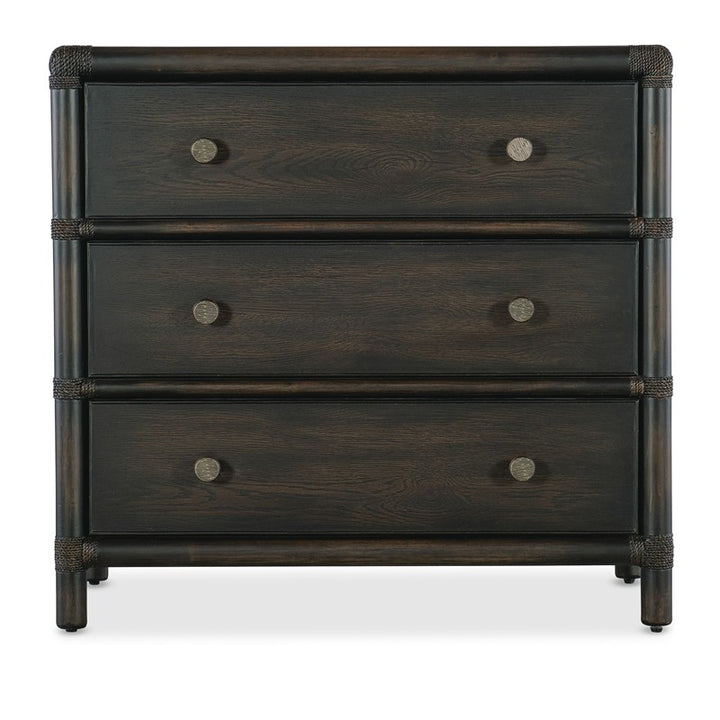 Retreat - Pole Rattan Nightstand - Black
