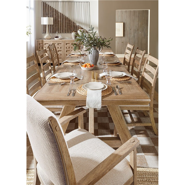 Vineyard Row - Rectangle Dining Table With 2-20" Leaves - Light Brown