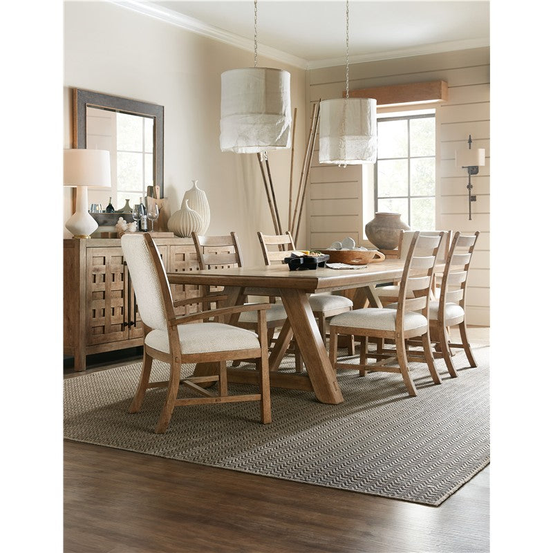 Vineyard Row - Rectangle Dining Table With 2-20" Leaves - Light Brown