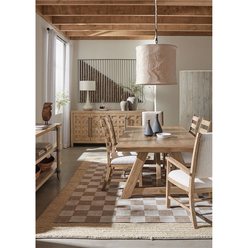 Vineyard Row - Rectangle Dining Table With 2-20" Leaves - Light Brown