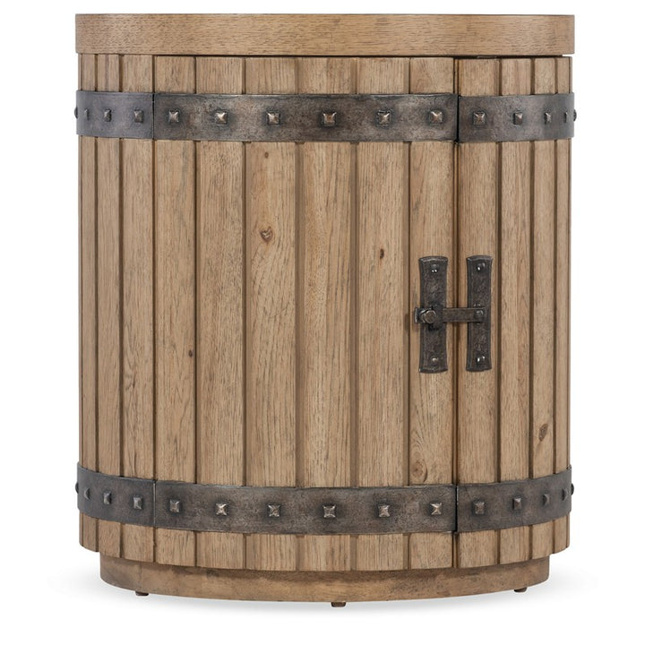Vineyard Row - Wine Barrel End Table - Light Brown
