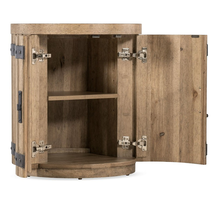 Vineyard Row - Wine Barrel End Table - Light Brown