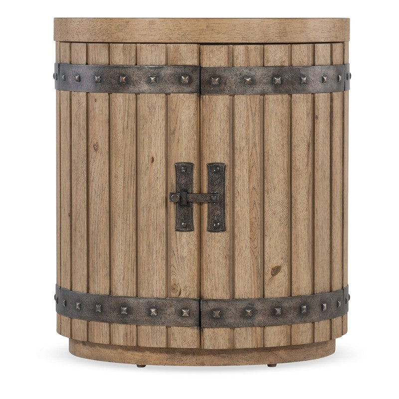 Vineyard Row - Wine Barrel End Table - Light Brown
