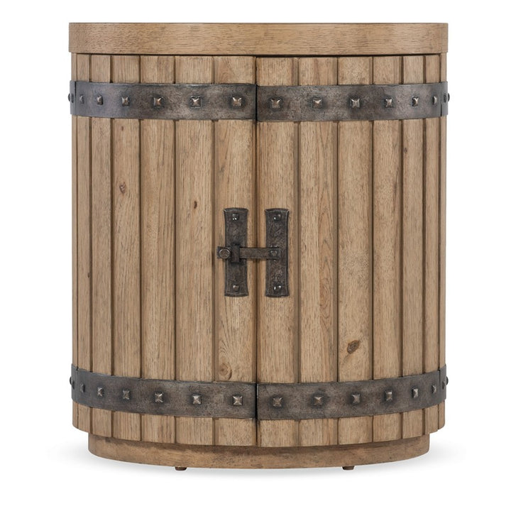 Vineyard Row - Wine Barrel End Table - Light Brown