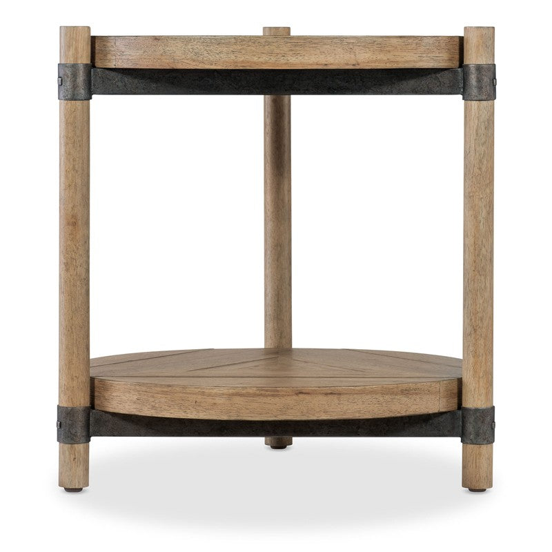 Vineyard Row - Round End Table - Light Brown