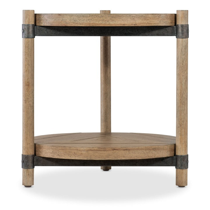 Vineyard Row - Round End Table - Light Brown