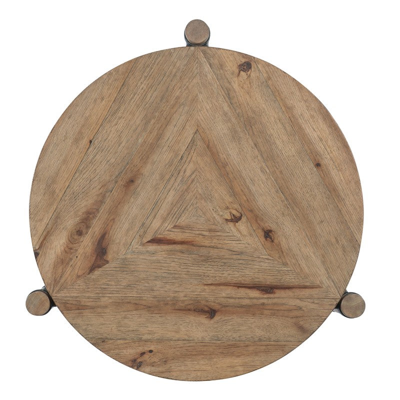 Vineyard Row - Round End Table - Light Brown