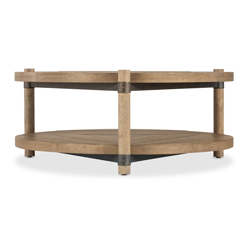 Vineyard Row - 44" Round Cocktail Table - Light Brown