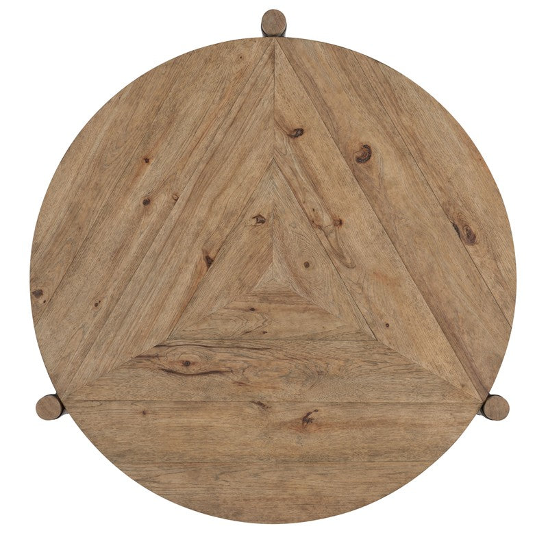 Vineyard Row - 44" Round Cocktail Table - Light Brown