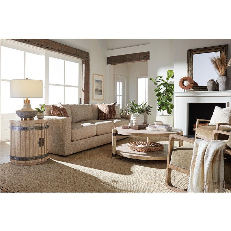 Vineyard Row - 44" Round Cocktail Table - Light Brown