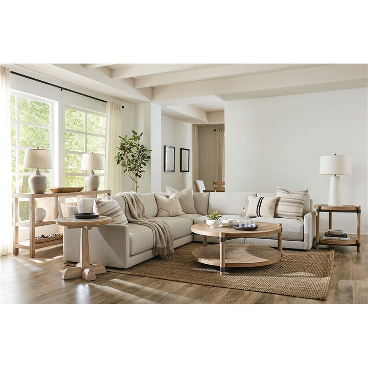 Vineyard Row - 44" Round Cocktail Table - Light Brown