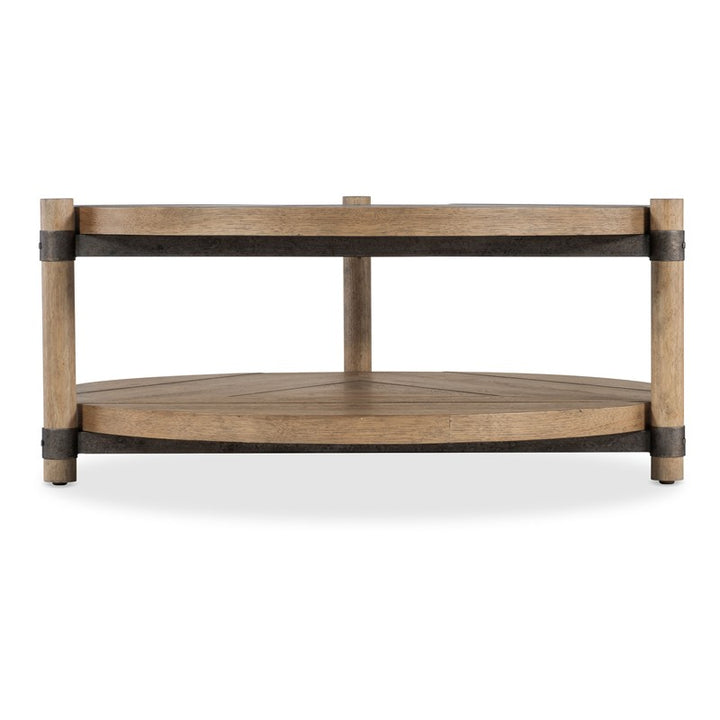 Vineyard Row - 44" Round Cocktail Table - Light Brown