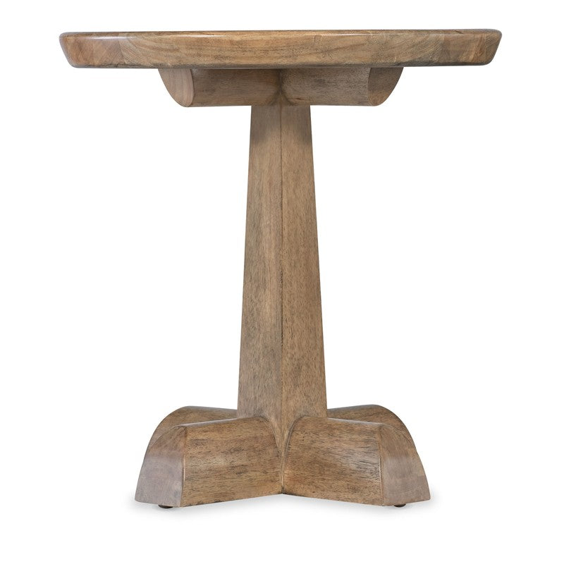 Vineyard Row - Round Pedestal End Table - Light Brown