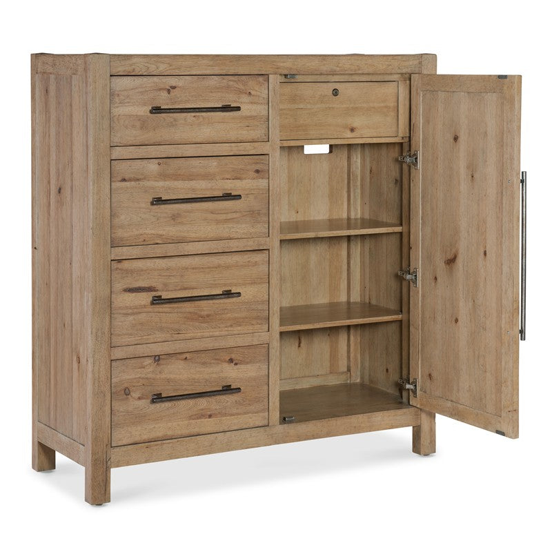 Vineyard Row - Four-Drawer Door Chest - Light Brown