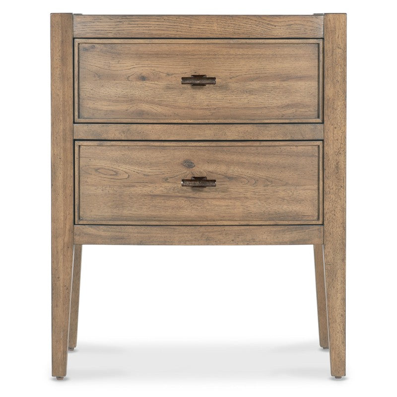 Vineyard Row - Two Drawer Nightstand - Light Brown