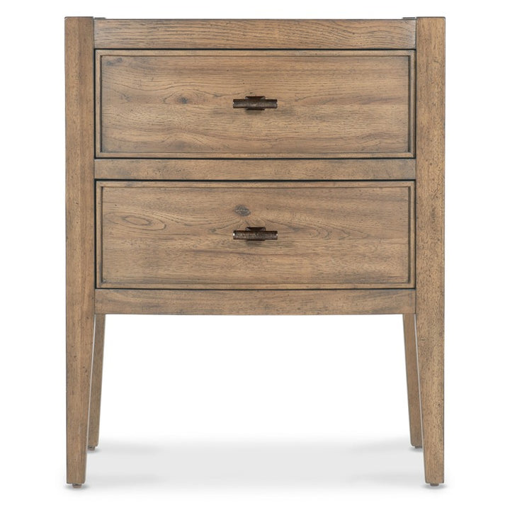 Vineyard Row - Two Drawer Nightstand - Light Brown