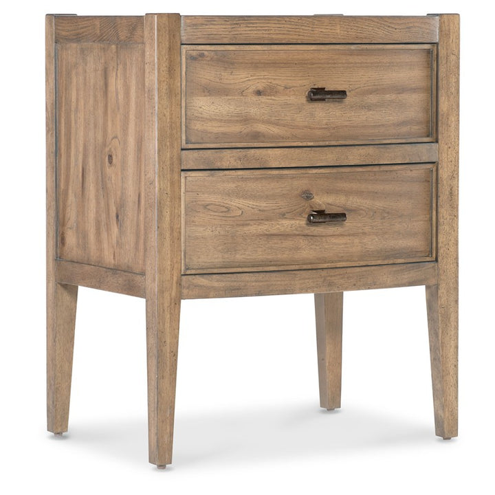 Vineyard Row - Two Drawer Nightstand - Light Brown