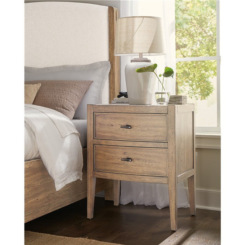 Vineyard Row - Two Drawer Nightstand - Light Brown