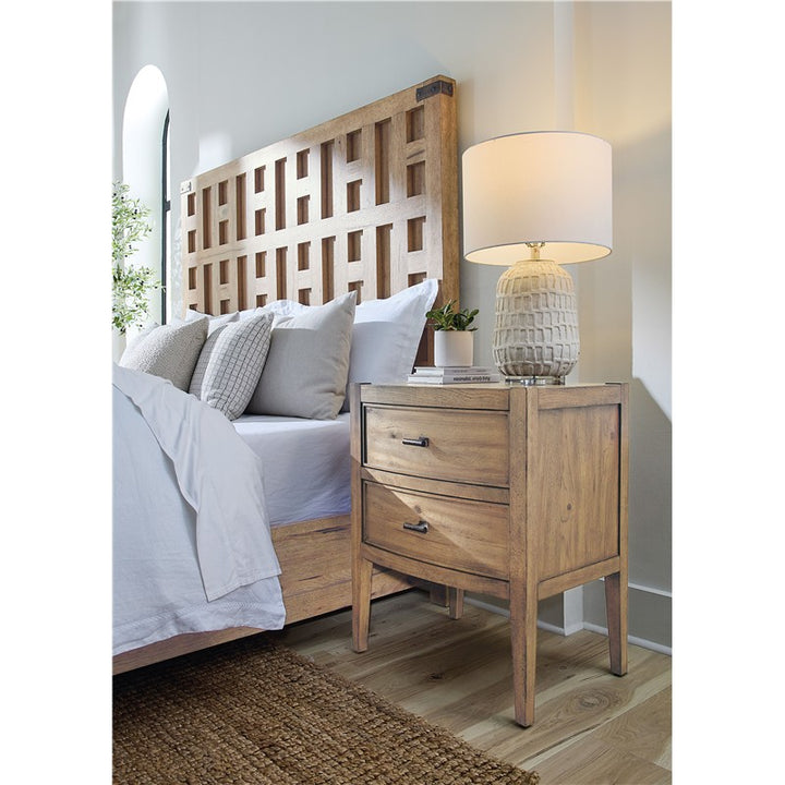 Vineyard Row - Two Drawer Nightstand - Light Brown